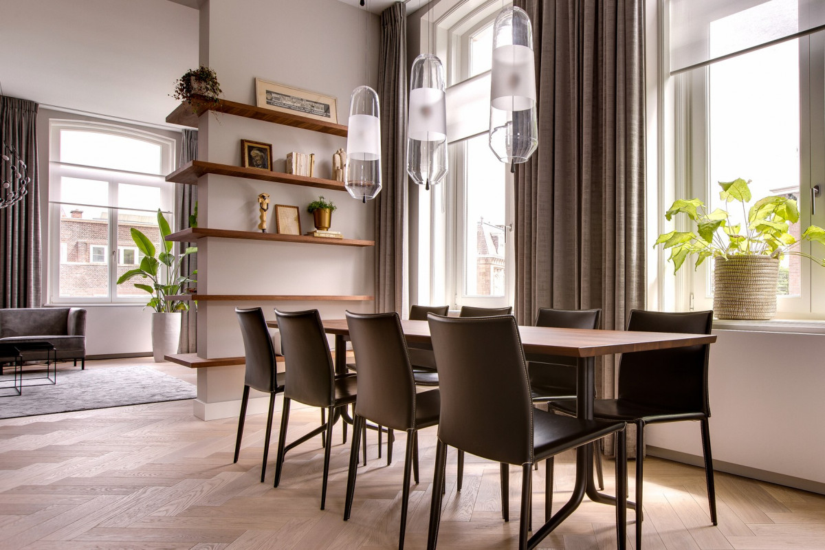 appartement Den Haag, interieurontwerp eetkamer, dinner